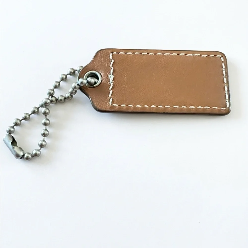Coach Brown Leather Keychain / Hang Tag
